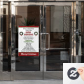 今雇用クリスマスホリデーズジョブカスタムの ウィンドウサイン (オフィスドア)