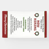 今雇用クリスマスホリデーズジョブカスタムの 横断幕 (横)