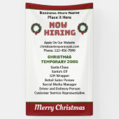 今雇用クリスマスホリデーズジョブカスタムの 横断幕 (縦)