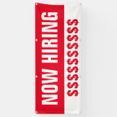 今雇用ドルシンボルや象徴大規模バナー 横断幕 (縦)