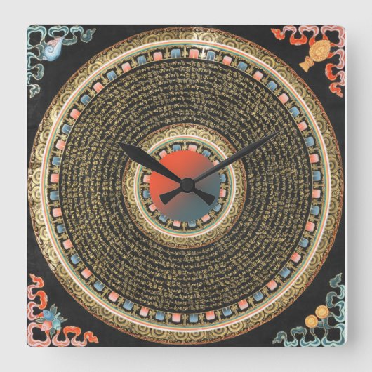 今2時 スクエア壁時計 (正面)