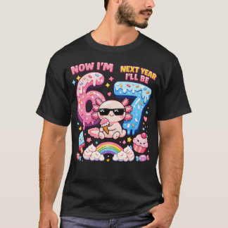 今6歳 来年7歳 ウーパールーパー アイスクリーム Tシャツ