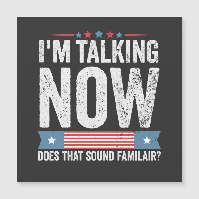 今、トランプ・カマラ大統領の討論について話している (正面)