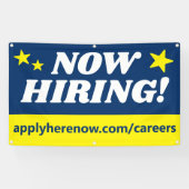 今、採用は私救済たちのチームの就職口に入りたがっています 横断幕 (横)