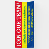 今、採用救済はチームの従業員の入社を求められています 横断幕 (縦)