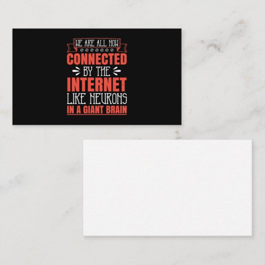 今、私たちはインターネットで接続している 名刺 (正面/裏面)