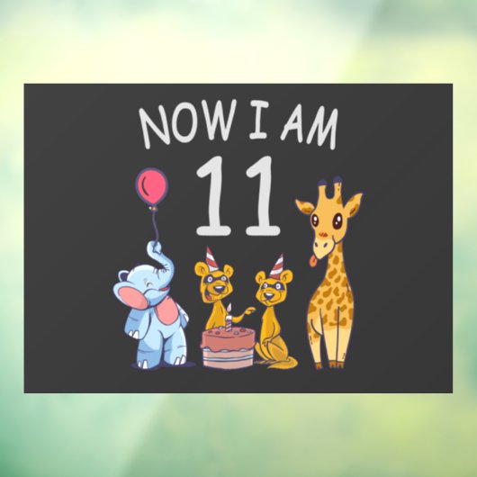 今、私は動物園で11歳の11誕生日 ウィンドウサイン (シート3)