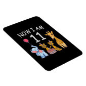 今、私は動物園で11歳の11誕生日 マグネット (右側)