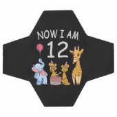 今、私は動物園で12歳の12誕生日である サッカーボール (フラット)