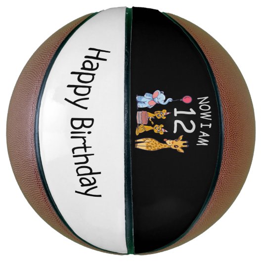 今、私は動物園で12歳の12誕生日である バスケットボール (縦)