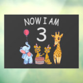 今、私は動物園で3歳の3歳の誕生日である ウィンドウサイン (シート3)