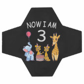 今、私は動物園で3歳の3歳の誕生日である サッカーボール (フラット)