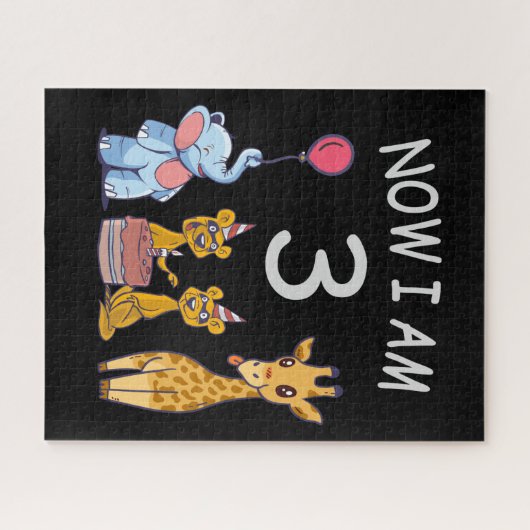 今、私は動物園で3歳の3歳の誕生日である ジグソーパズル (横)