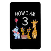 今、私は動物園で3歳の3歳の誕生日である マグネット (縦)