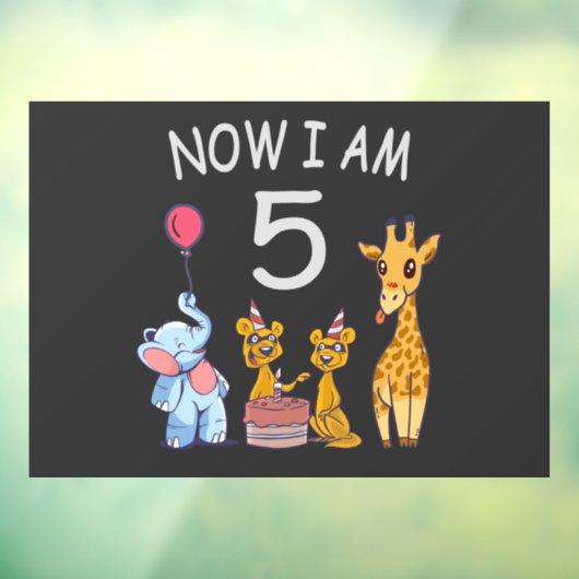 今、私は動物園で5歳の誕生日である ウィンドウサイン (シート3)