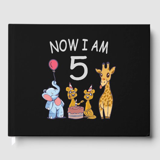 今、私は動物園で5歳の誕生日である ゲストブック (正面)