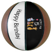 今、私は動物園で5歳の誕生日である バスケットボール (縦)