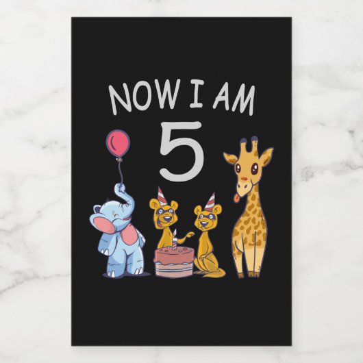 今、私は動物園で5歳の誕生日である フードラベル (シングルラベル)