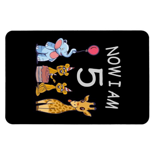 今、私は動物園で5歳の誕生日である マグネット (横)