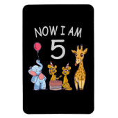 今、私は動物園で5歳の誕生日である マグネット (縦)