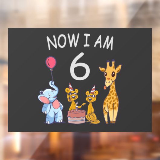 今、私は動物園で6歳の6誕生日だ ウィンドウサイン (シート2)