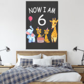 今、私は動物園で6歳の6誕生日だ キャンバスプリント (インサイチュ (寝室))