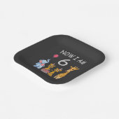 今、私は動物園で6歳の6誕生日だ ペーパープレート (傾斜あり)