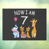 今、私は動物園で7歳の7誕生日だ ウィンドウサイン (シート3)