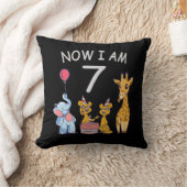 今、私は動物園で7歳の7誕生日だ クッション (ブランケット)