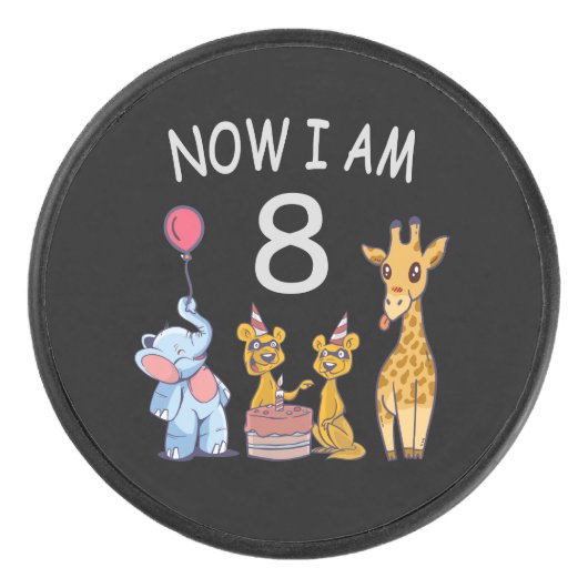 今、私は動物園で8歳の8誕生日である アイスホッケーパック (正面)