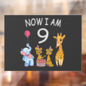 今、私は動物園で9歳の9誕生日だ ウィンドウサイン (シート2)