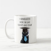 今、私は物頭が切れる卒業生おもしろい物のように コーヒーマグカップ (左)