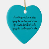 今、私は眠りに私を横たえる祈りの言葉オーナメント セラミックオーナメント (右)