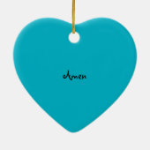 今、私は眠りに私を横たえる祈りの言葉オーナメント セラミックオーナメント (裏面)