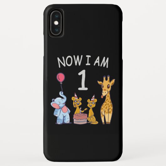 今、私は1歳になりました。動物園での最初の誕生日 Case-Mate iPhoneケース (裏面)