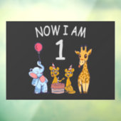 今、私は1歳の動物園の1歳の誕生日である ウィンドウサイン (シート3)