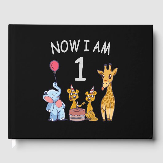 今、私は1歳の動物園の1歳の誕生日である ゲストブック (正面)