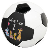 今、私は1歳の動物園の1歳の誕生日である サッカーボール (3/4)