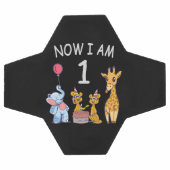 今、私は1歳の動物園の1歳の誕生日である サッカーボール (フラット)