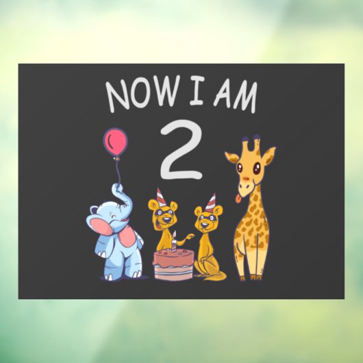 今、私は2歳の動物園の2番目の誕生日である ウィンドウサイン (シート3)