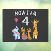 今、私は4歳の動物園の4歳の誕生日である ウィンドウサイン (シート3)