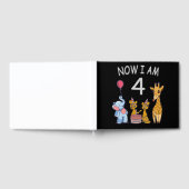 今、私は4歳の動物園の4歳の誕生日である ゲストブック (全面)