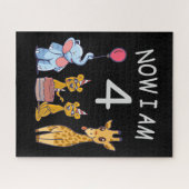 今、私は4歳の動物園の4歳の誕生日である ジグソーパズル (横)