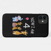 今、私は4歳の動物園の4歳の誕生日である Case-Mate iPhoneケース (裏面(横))