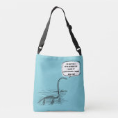 今We're Friendsネッシーおもしろいヴィンテージアートレトロ クロスボディバッグ (裏面)