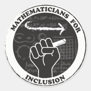 介在ステッカー用数学者 ラウンドシール