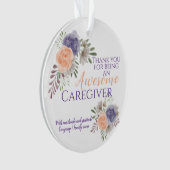 介護かわいらし素晴らし者の認識フローラ オーナメント (正面)
