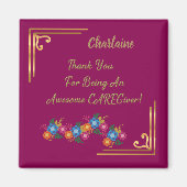 介護してくれてありがとう素晴らし マグネット (正面)