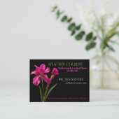 介護エレガント者ピンクアイリスプロフェッショナル 名刺 (スタンド正面)