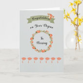 介護カードのフローラリース度 カード (黄色い花)